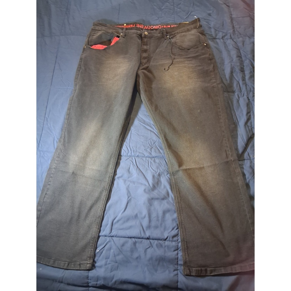 Linea Uomo Jeans Size 42×32‎ Black Slim Stretch Fit Denim NWT